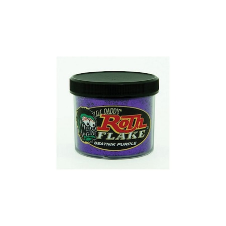 Roth Flake & Pearl Product Beatnik Purple Solid Metal Flake, Standard .015 Size, 2oz Jar RF101
